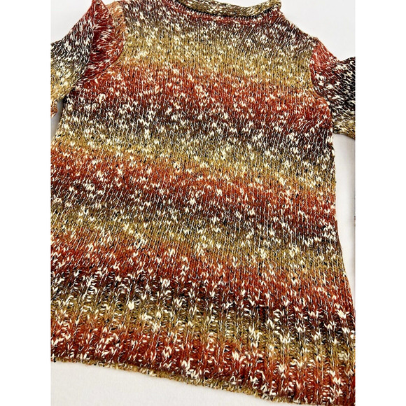 Vintage Womens Sweater Medium Muted Rainbow Knit‎ 90s Y2k Retro Casual - Picture 2 of 6